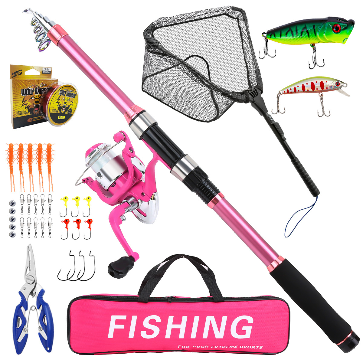 Fishing Line Spooler - Kit complet de canne à pêche