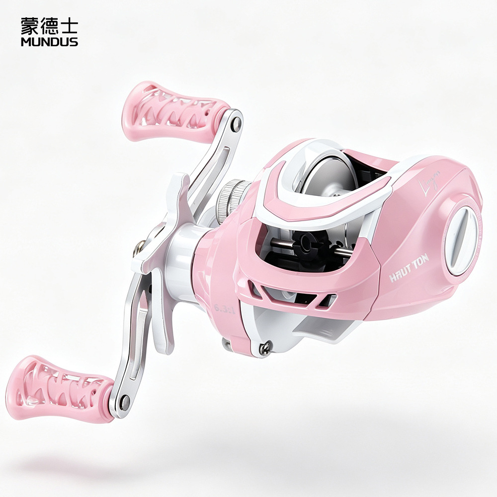 Ice Fishing Line - Rose, rapport de transmission 6.3:1, 3+1