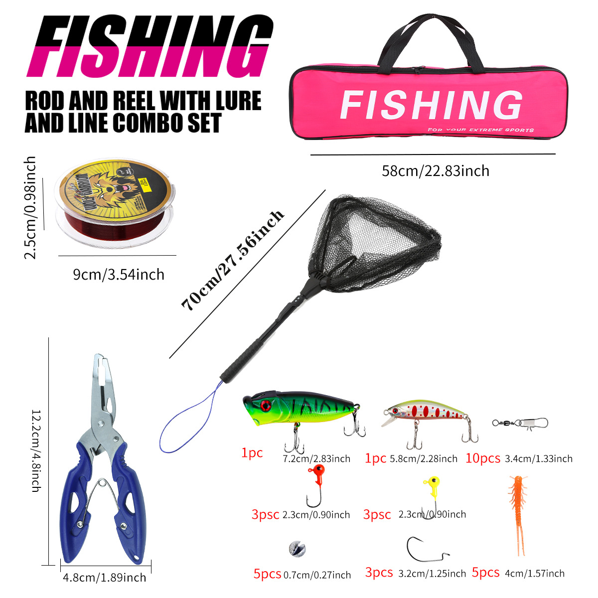Kit complet de canne à pêche t - Fishing Line Spooler avis et prix
