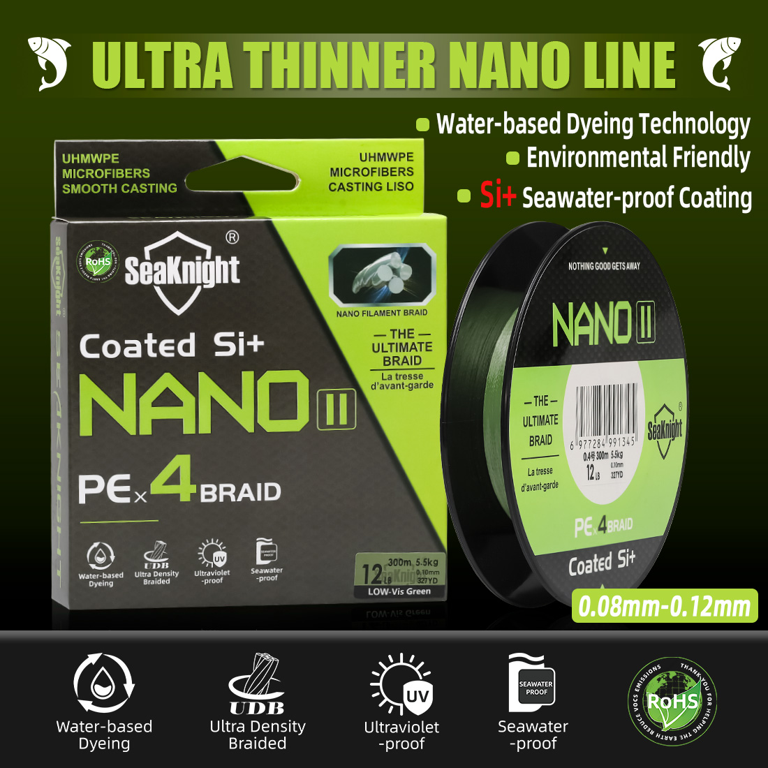 SeaKnight marque NANO II série - Copolymer Line avis et prix